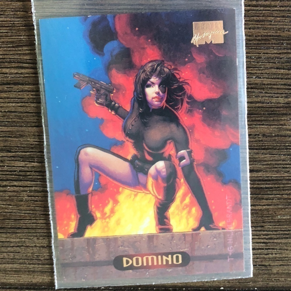 ’94 Marvel Masterpieces trading card: Domino #32